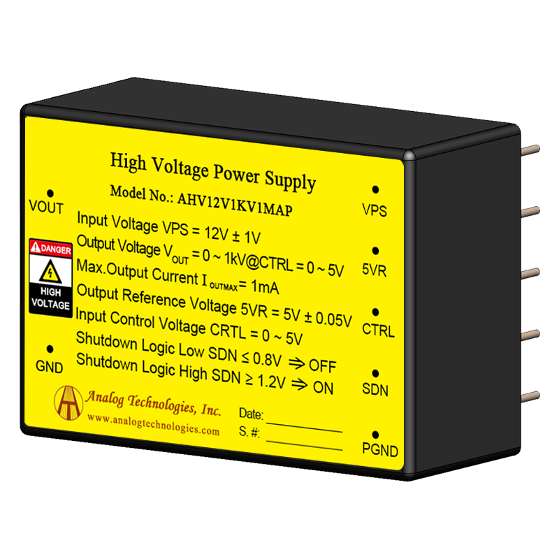 High Voltage Power Supply AHV24V2KV1MAW Shutdown Linear regulation NEW Brand!! 