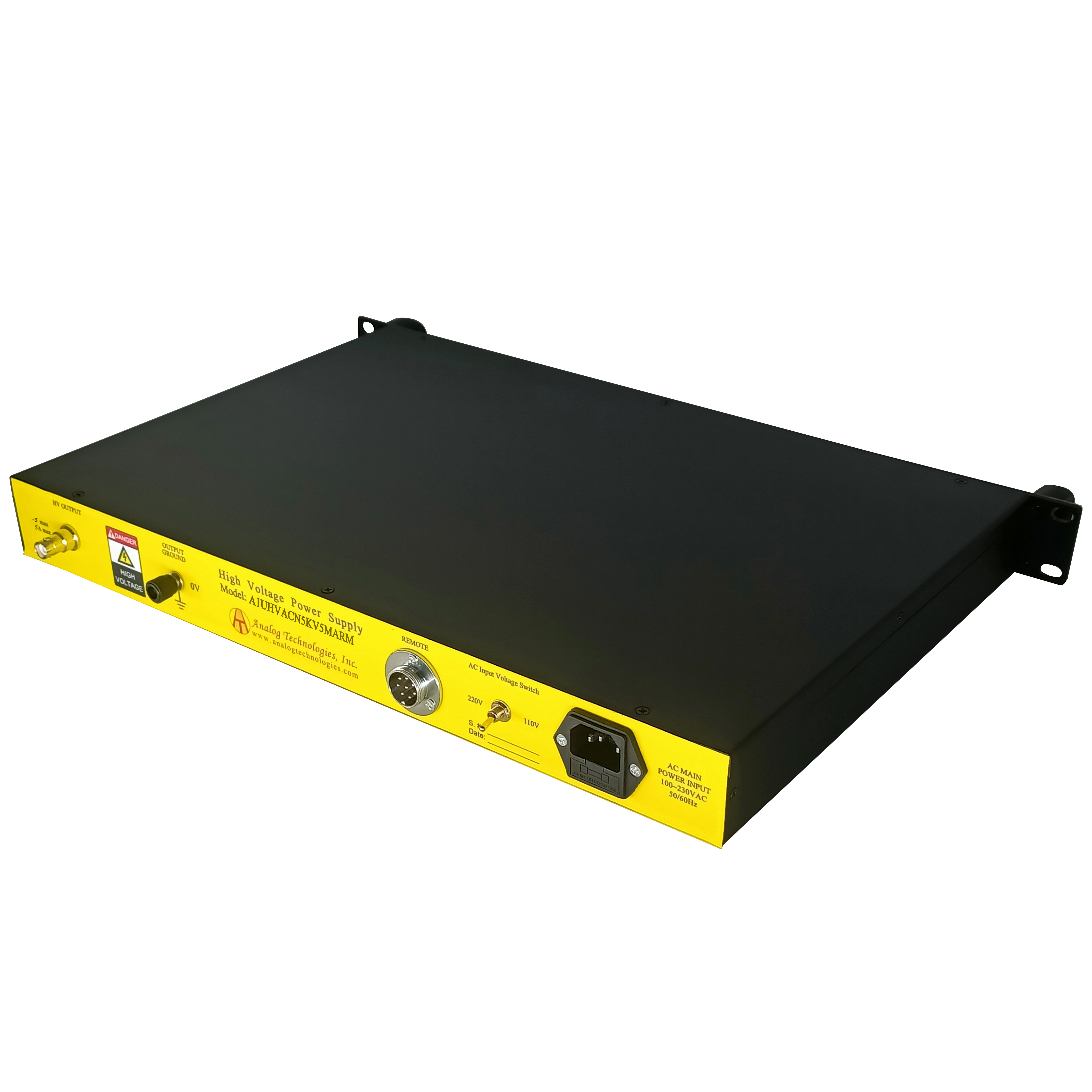 A1UHVACN5KV5MARM -5kV 5mA rack-mount AC-DC high voltage power supply